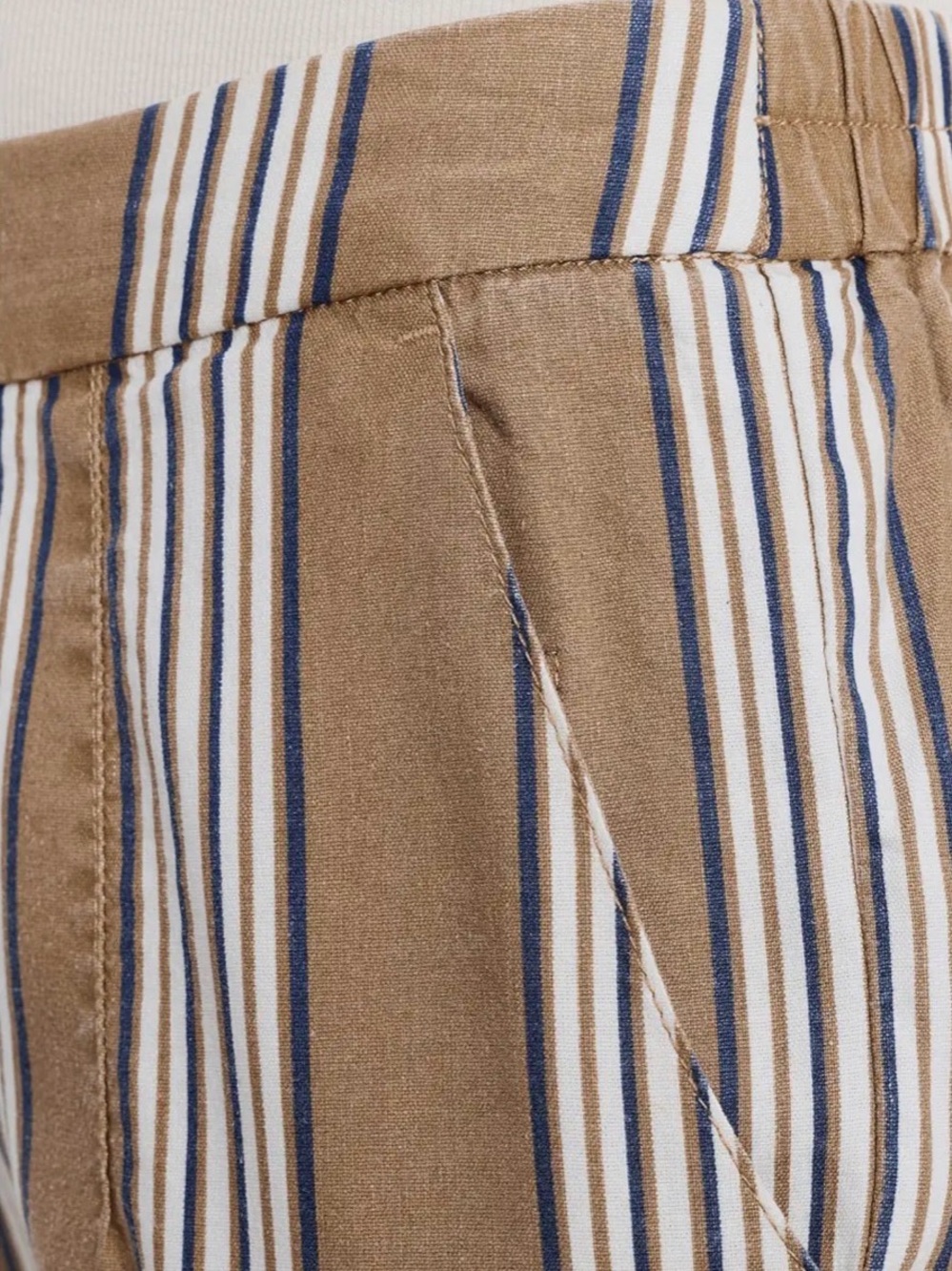 KUT from the Kloth Topaz High-rise Pants In Tan/Navy - Picture 5 of 5